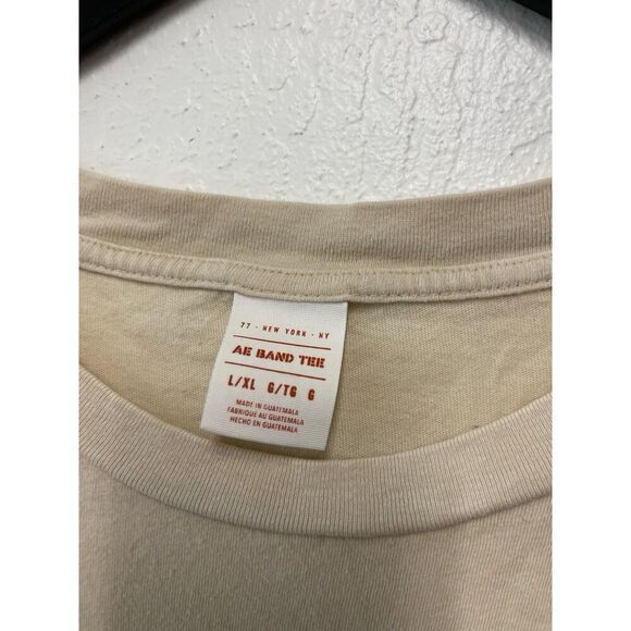 AE American Eagle Band Tee Shirt Men's L/XL Grateful Dead Beige Short Sleeve - Picture 2 of 3